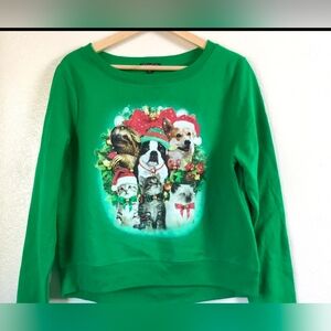 Dog And Cat Ugly Christmas Sweatshirt